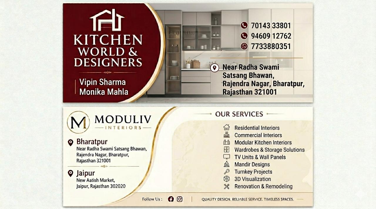 Kitchen World & Moduliv Business Card